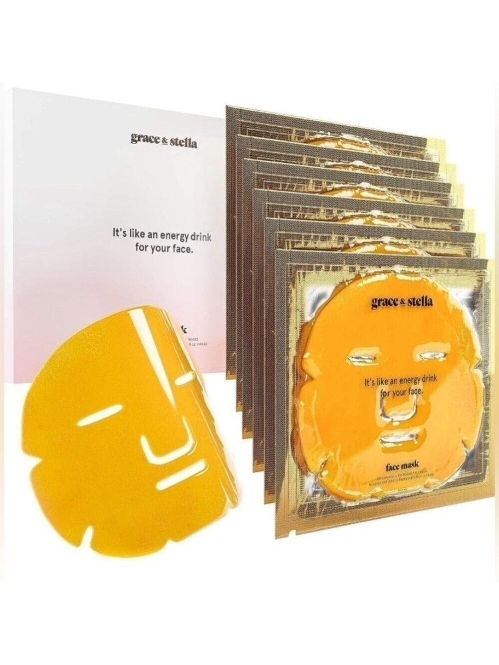 grace & stella Anti-wrinkle & Energizing Face Masks (6-pack)
